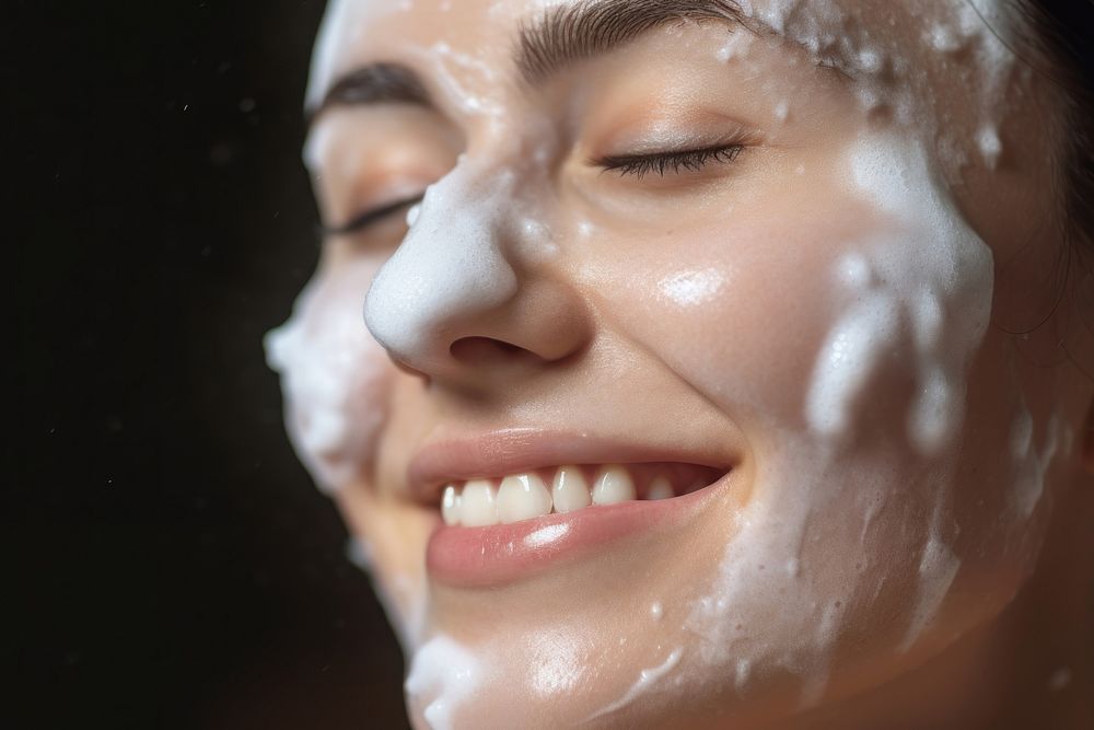 Washing adult woman skin. AI generated Image by rawpixel.