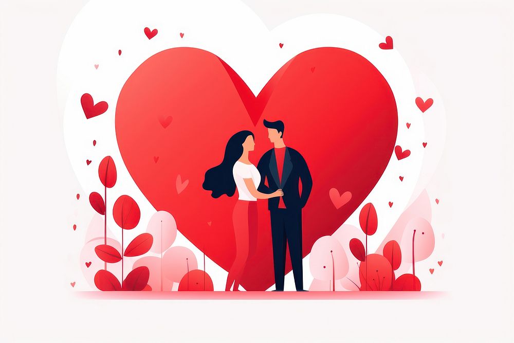 Heart adult human valentine's day. AI generated Image by rawpixel.