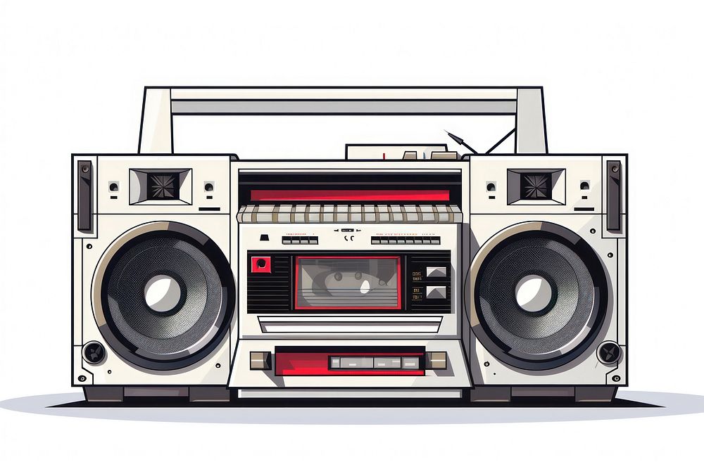 Electronics boombox stereo radio. AI generated Image by rawpixel.