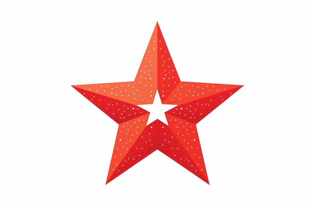 Symbol star red white background. AI generated Image by rawpixel.