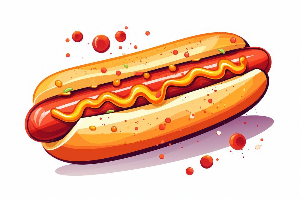 Ketchup food bratwurst condiment. AI generated Image by rawpixel.