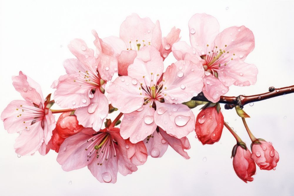 Blossom flower cherry petal. AI generated Image by rawpixel.