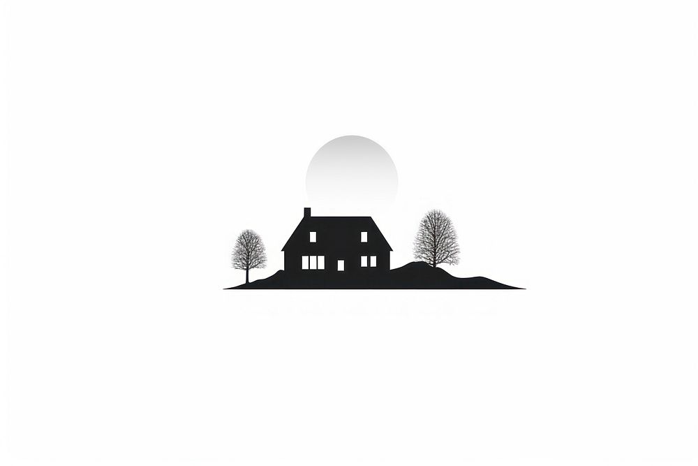Architecture silhouette building drawing. AI generated Image by rawpixel.