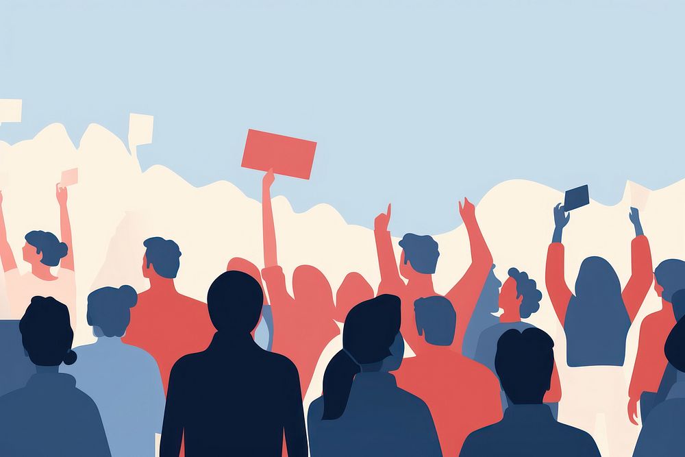 Audience protest people adult. AI generated Image by rawpixel.