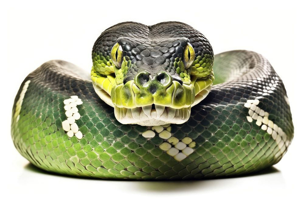 Snake reptile animal green. AI generated Image by rawpixel.