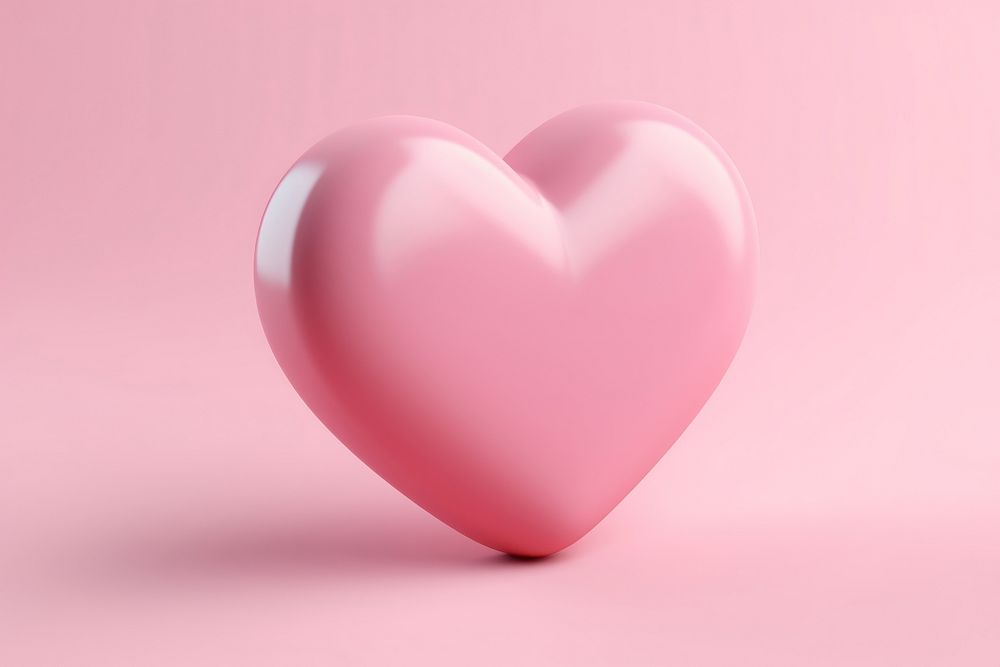 Heart pink softness balloon. AI generated Image by rawpixel.