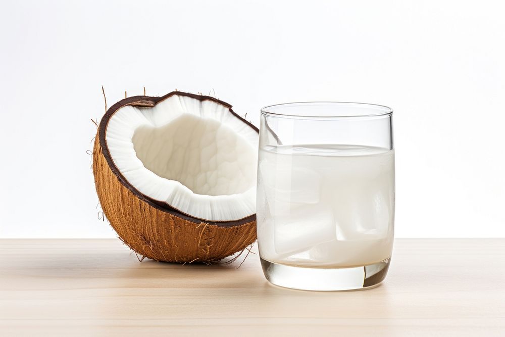 Coconut fruit milk refreshment. AI generated Image by rawpixel.
