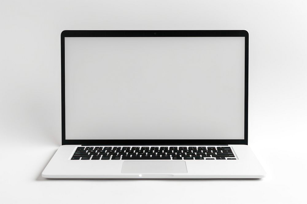 Laptop computer screen white background. AI generated Image by rawpixel.