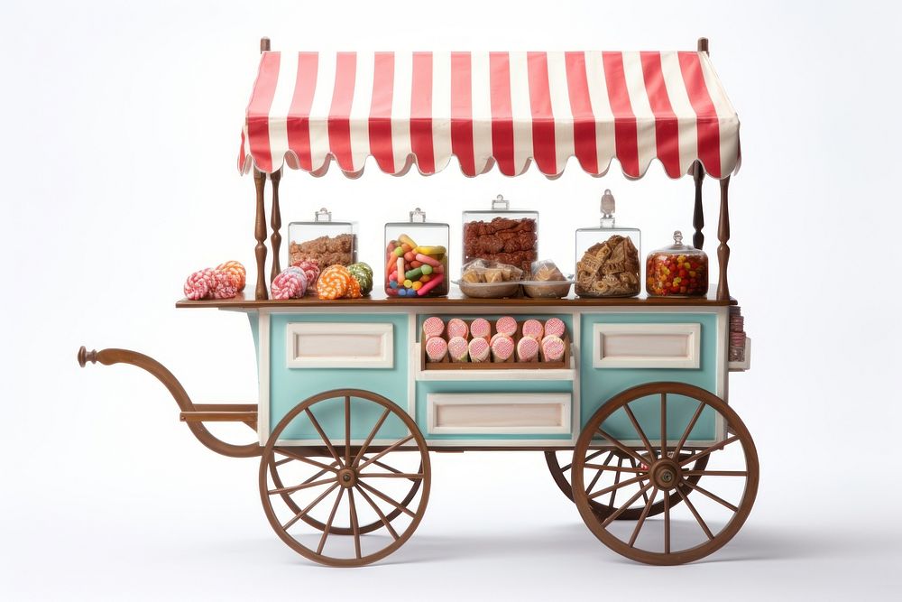 Cart food white background transportation. AI generated Image by rawpixel.