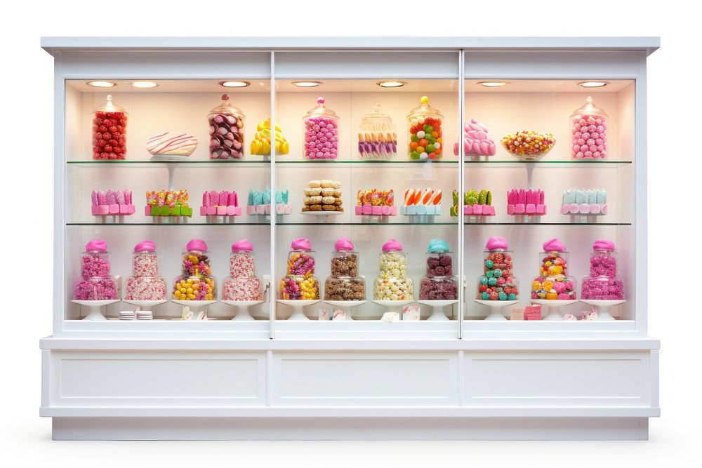 Candy food shop white background. AI generated Image by rawpixel.