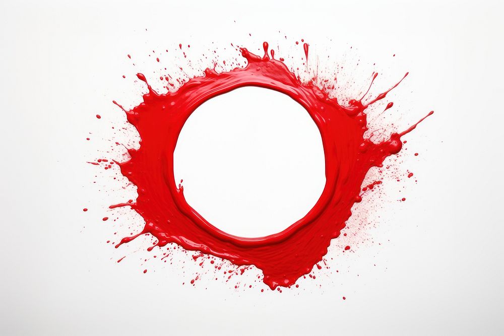 Circle paint red splattered. AI generated Image by rawpixel.