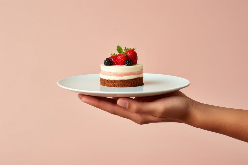 Dessert strawberry holding fruit. AI generated Image by rawpixel.