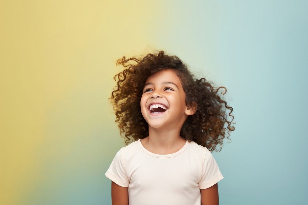 Laughing child girl kid. AI generated Image by rawpixel.