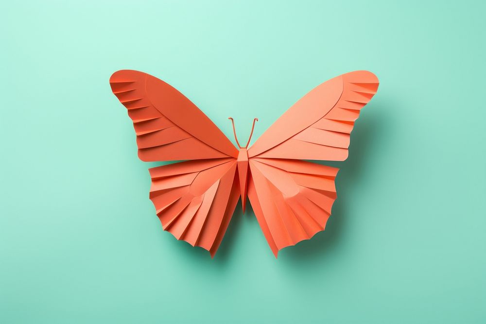 Butterfly origami paper art. AI generated Image by rawpixel.