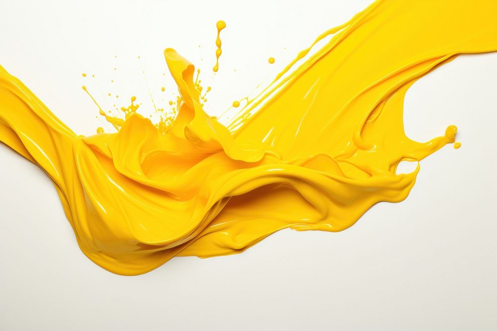 yellow paint splattered. 