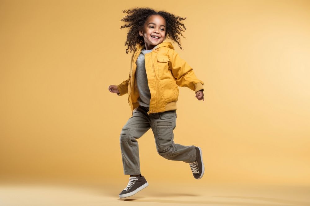 Jumping child kid happiness. AI generated Image by rawpixel.