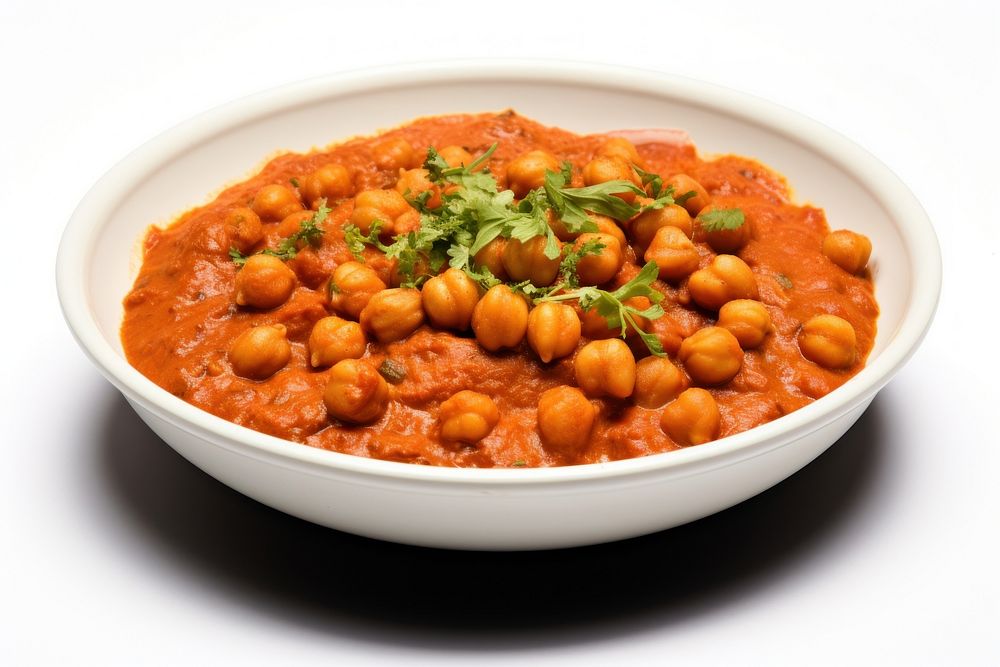 Dish chickpea curry food. AI generated Image by rawpixel.