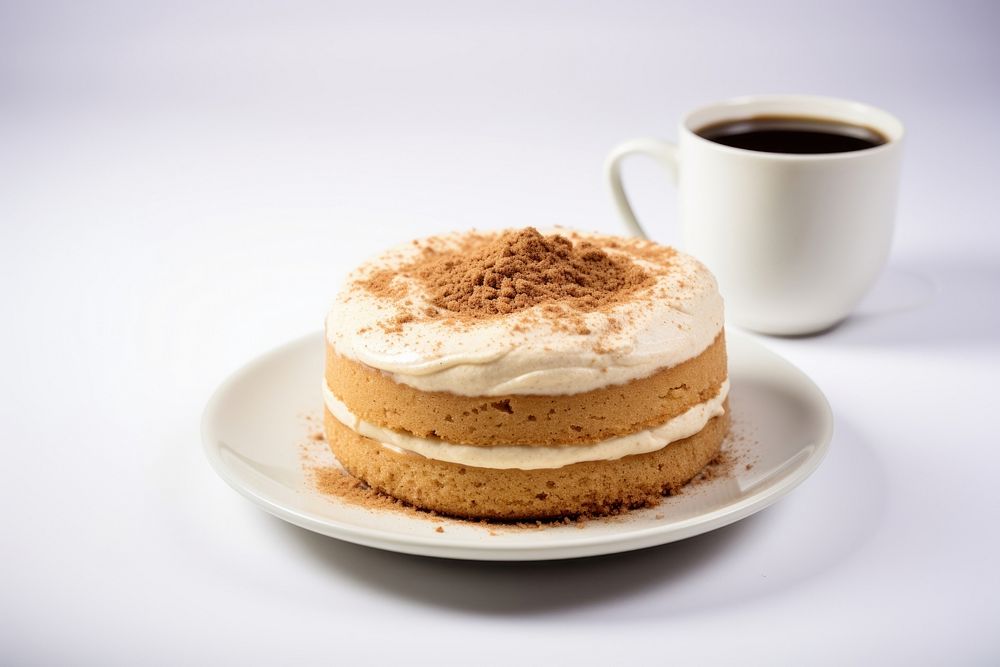 Coffee cream cake dessert. AI generated Image by rawpixel.