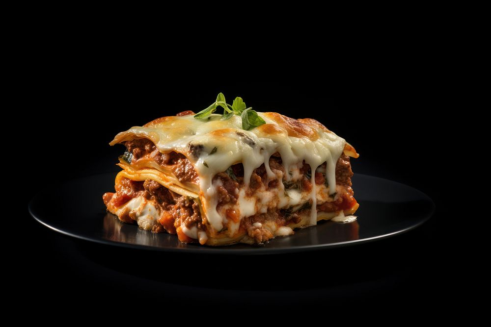 Food lasagna cheese meal. AI generated Image by rawpixel.