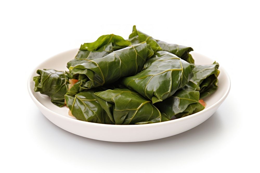 Food vegetable spinach plate. AI generated Image by rawpixel.