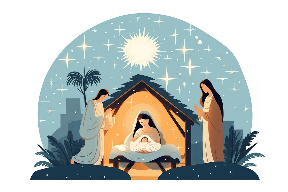 Outdoors art nativity scene transportation. AI generated Image by rawpixel.