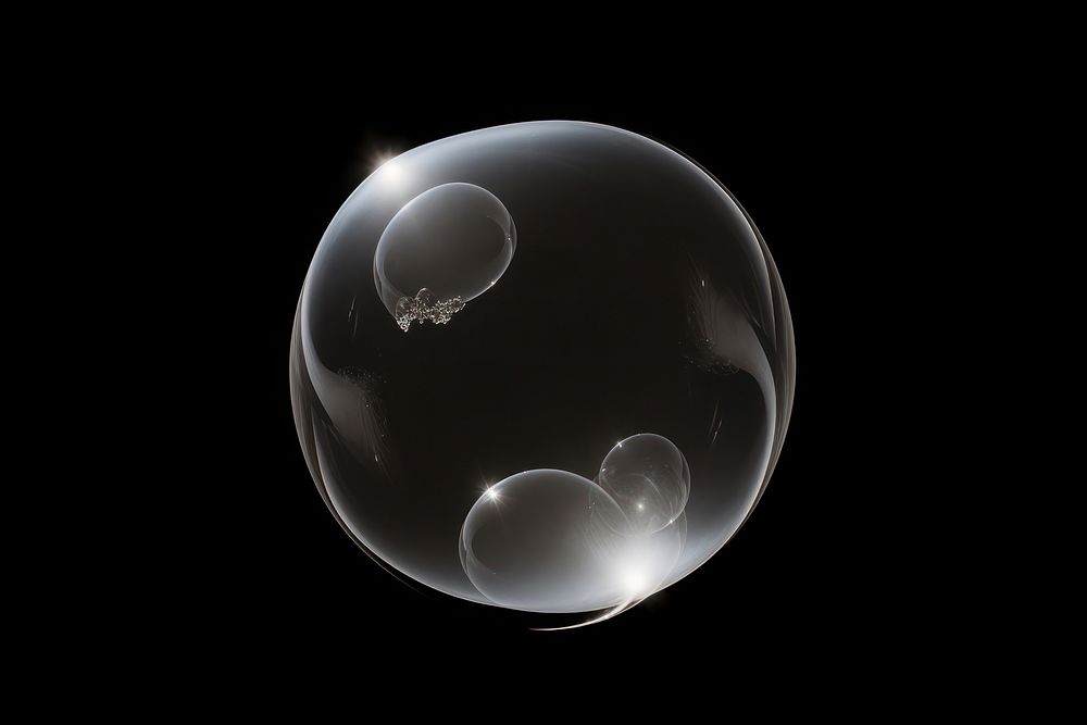 Sphere bubble space black. AI generated Image by rawpixel.