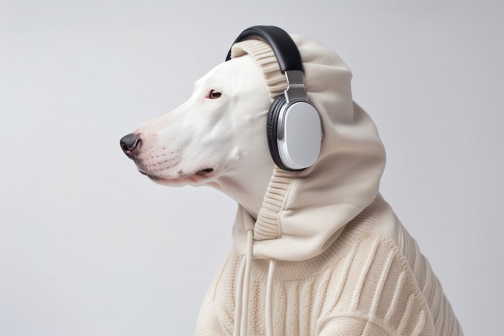 Headphones dog headset mammal. AI generated Image by rawpixel.