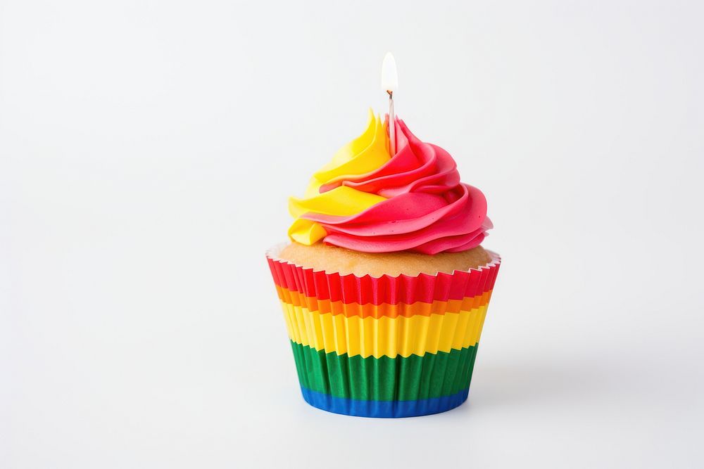 Cupcake birthday dessert icing. AI generated Image by rawpixel.