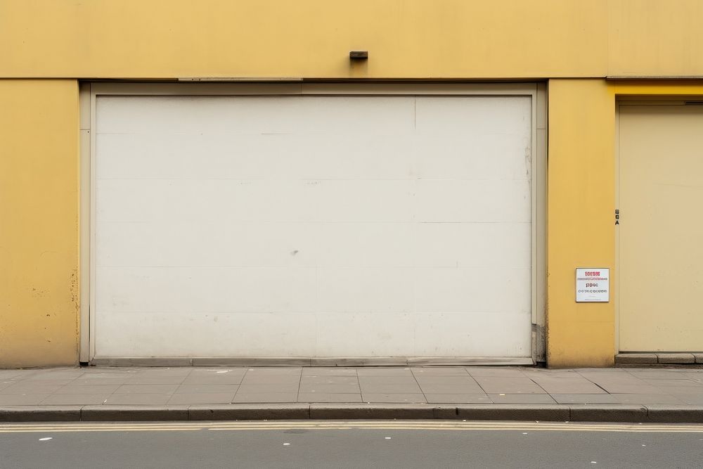 Architecture building garage door. 