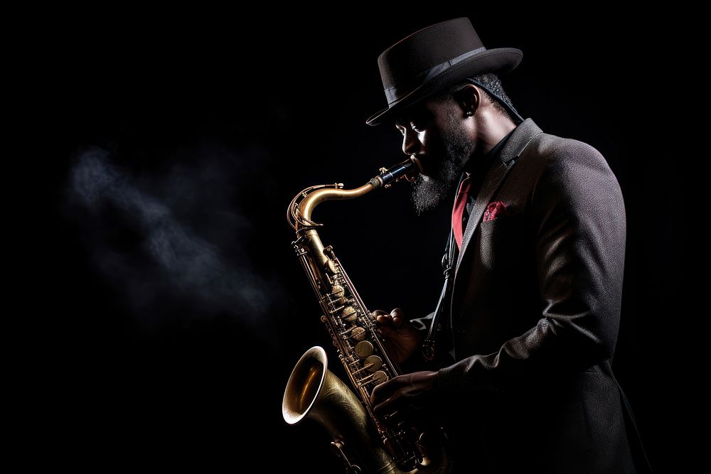 Saxophone music musician adult. AI generated Image by rawpixel.