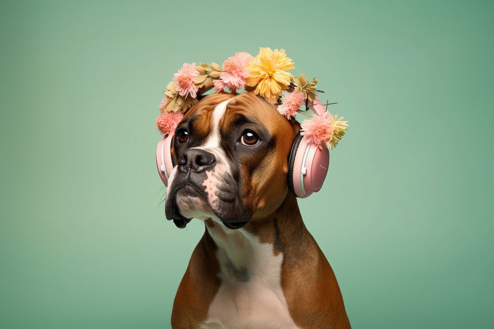 Boxer dog bulldog animal. AI generated Image by rawpixel.