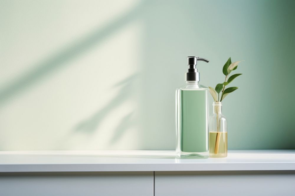 Bottle bathroom perfume green. AI generated Image by rawpixel.