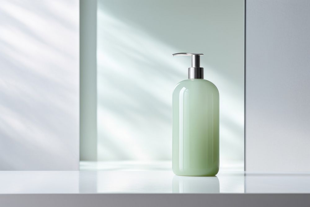 Bottle bathroom green container. AI generated Image by rawpixel.