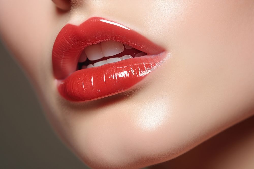 Cosmetics lipstick adult woman. 