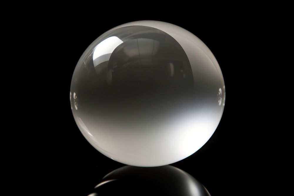 Reflection sphere glass black background. AI generated Image by rawpixel.