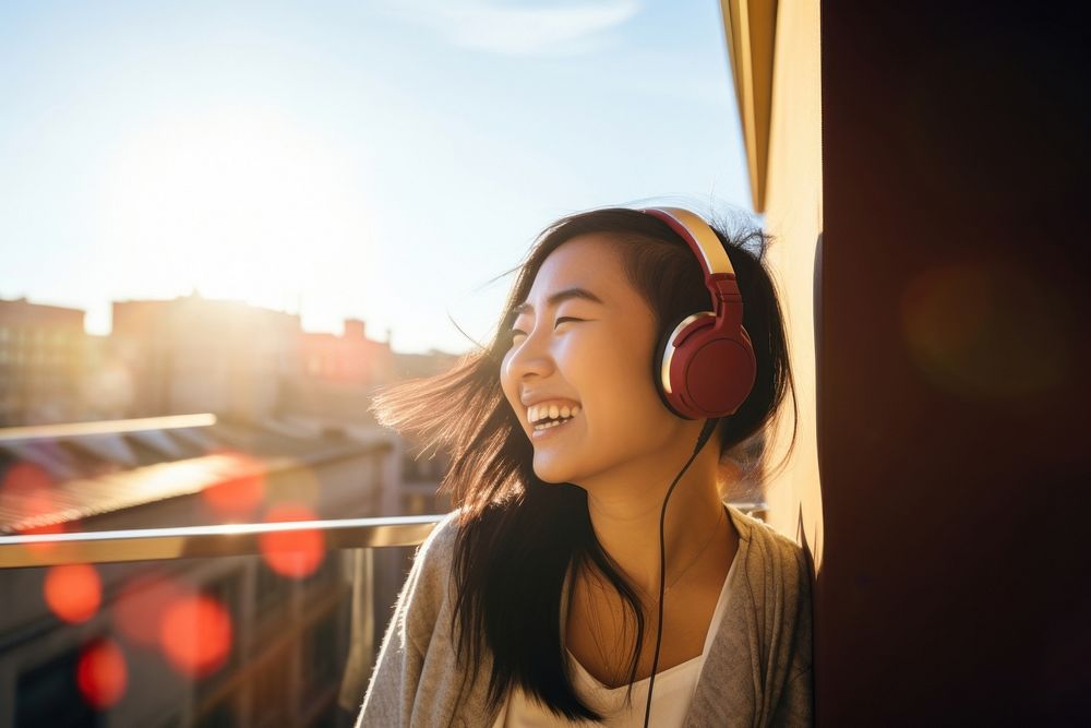 Headphones headset happy architecture. 