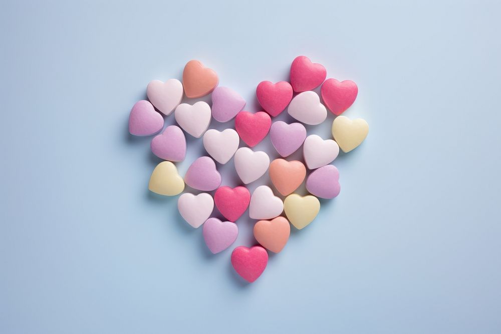 Confectionery shape heart pill. AI generated Image by rawpixel.
