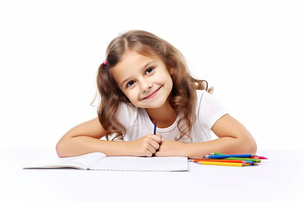 Writing student person child. AI generated Image by rawpixel.