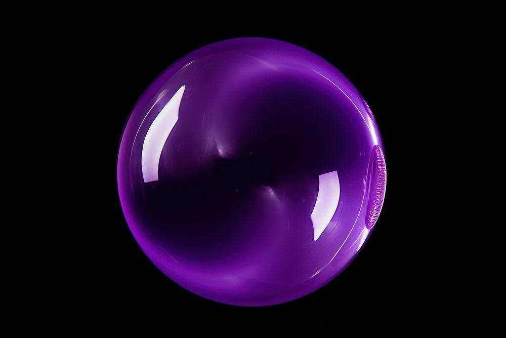 Purple sphere bubble black. AI generated Image by rawpixel.