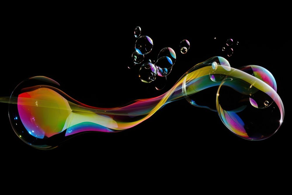 Bubble reflection rainbow soap. AI generated Image by rawpixel.