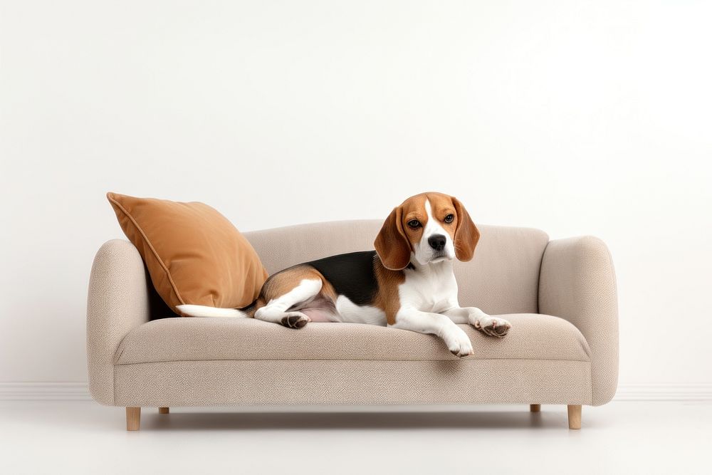 Furniture cushion beagle mammal. AI generated Image by rawpixel.