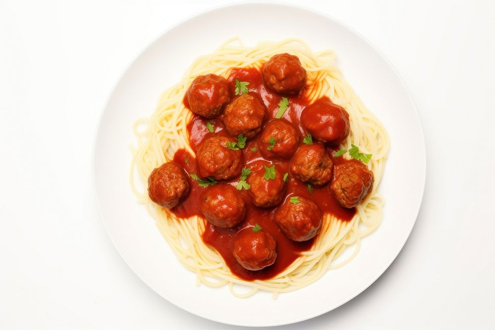 Spaghetti meatball pasta sauce. AI generated Image by rawpixel.