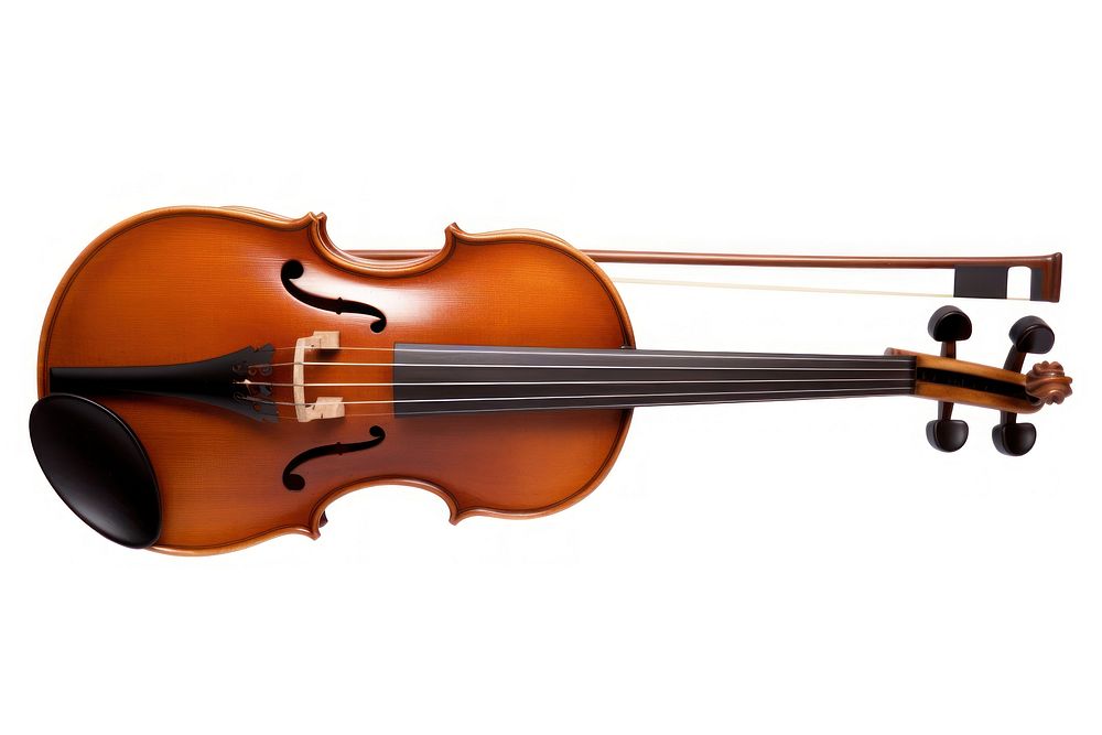 Violin white background performance orchestra. AI generated Image by rawpixel.