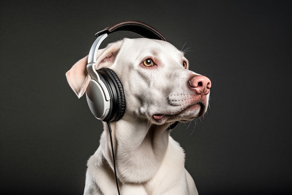 Headphones dog headset mammal. 