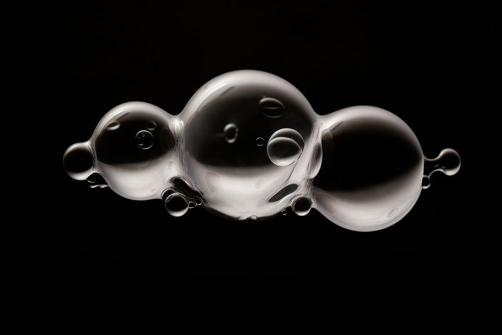 Bubble black black background transparent. AI generated Image by rawpixel.