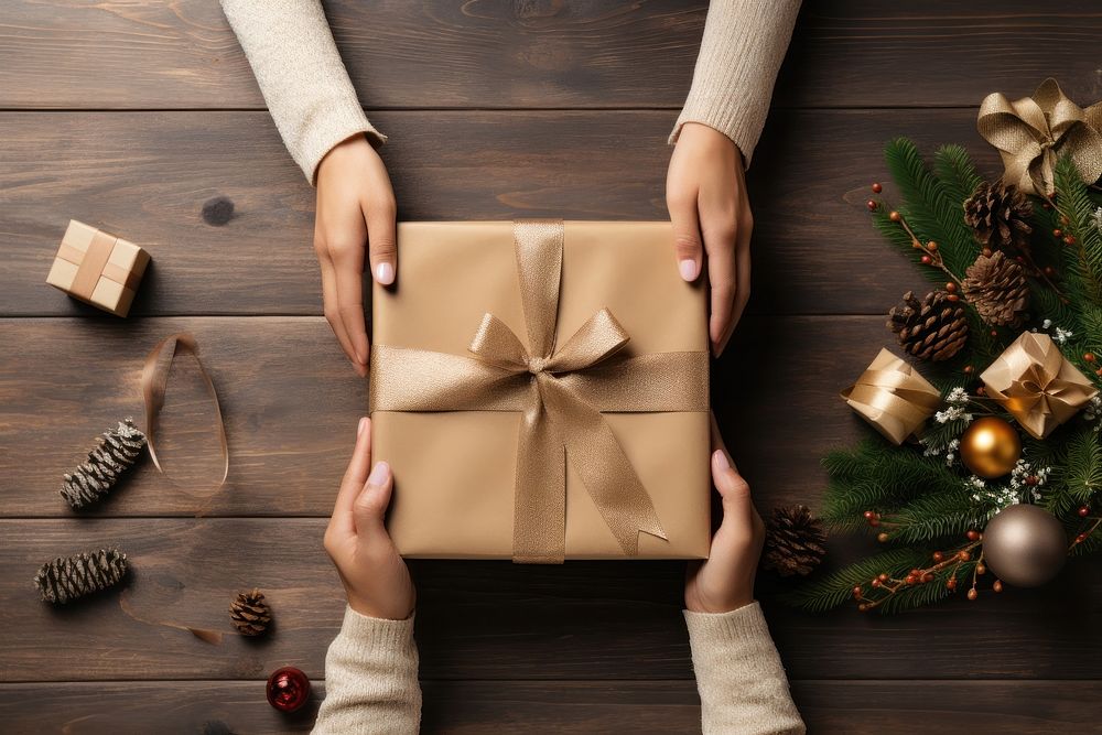 Christmas gift box anticipation. AI generated Image by rawpixel.