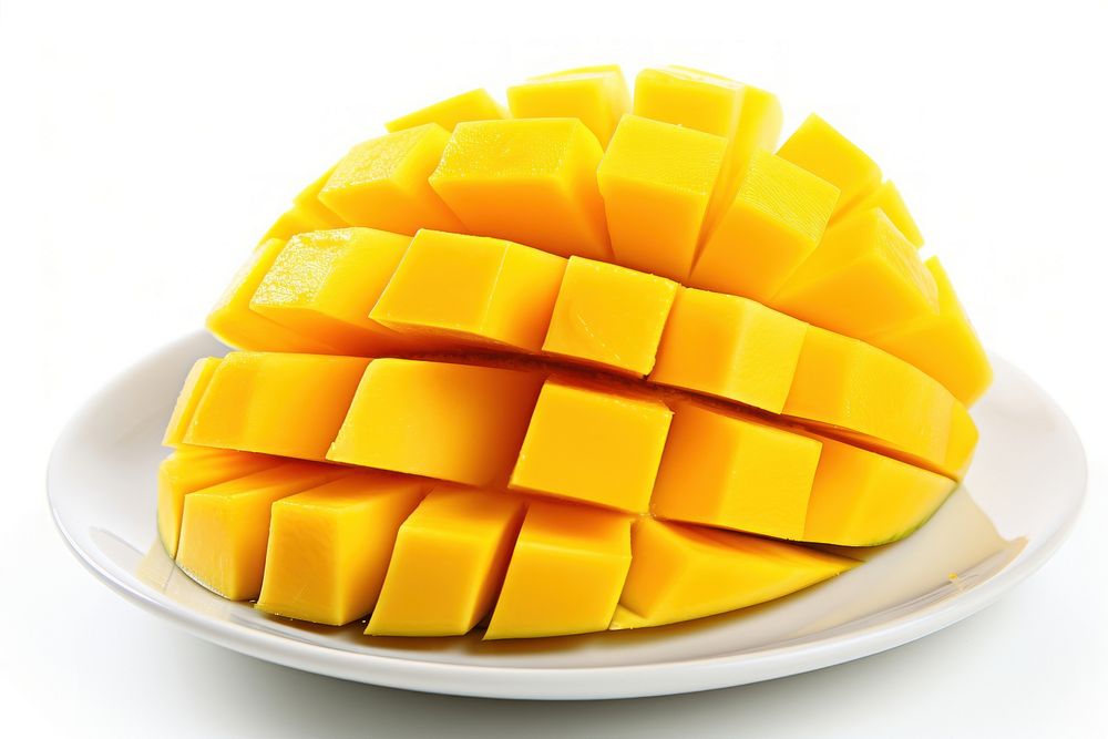 Mango dessert fruit slice. AI generated Image by rawpixel.