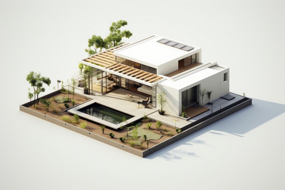 Architecture building house villa. AI generated Image by rawpixel.