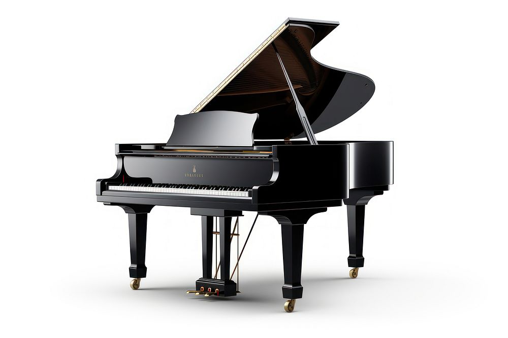 Piano keyboard black white background. AI generated Image by rawpixel.