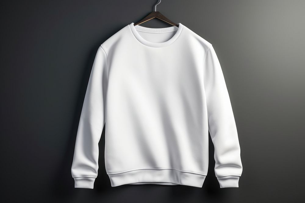 Sweatshirt sleeve white coathanger. 